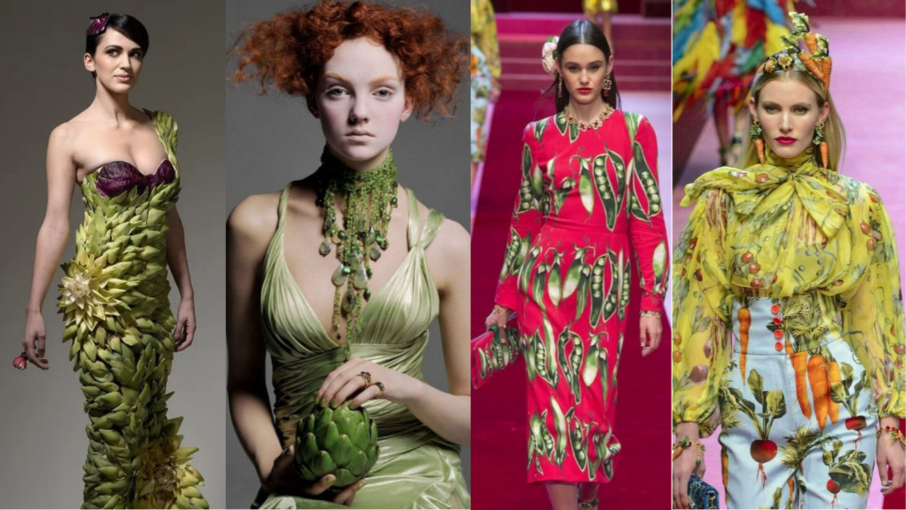 Фрукты и овощи в коллекциях Haute Couture известных домов моды