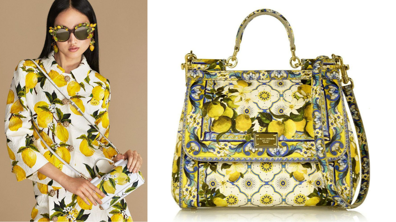 Лимонный принт Dolce & Gabbana крупным планом