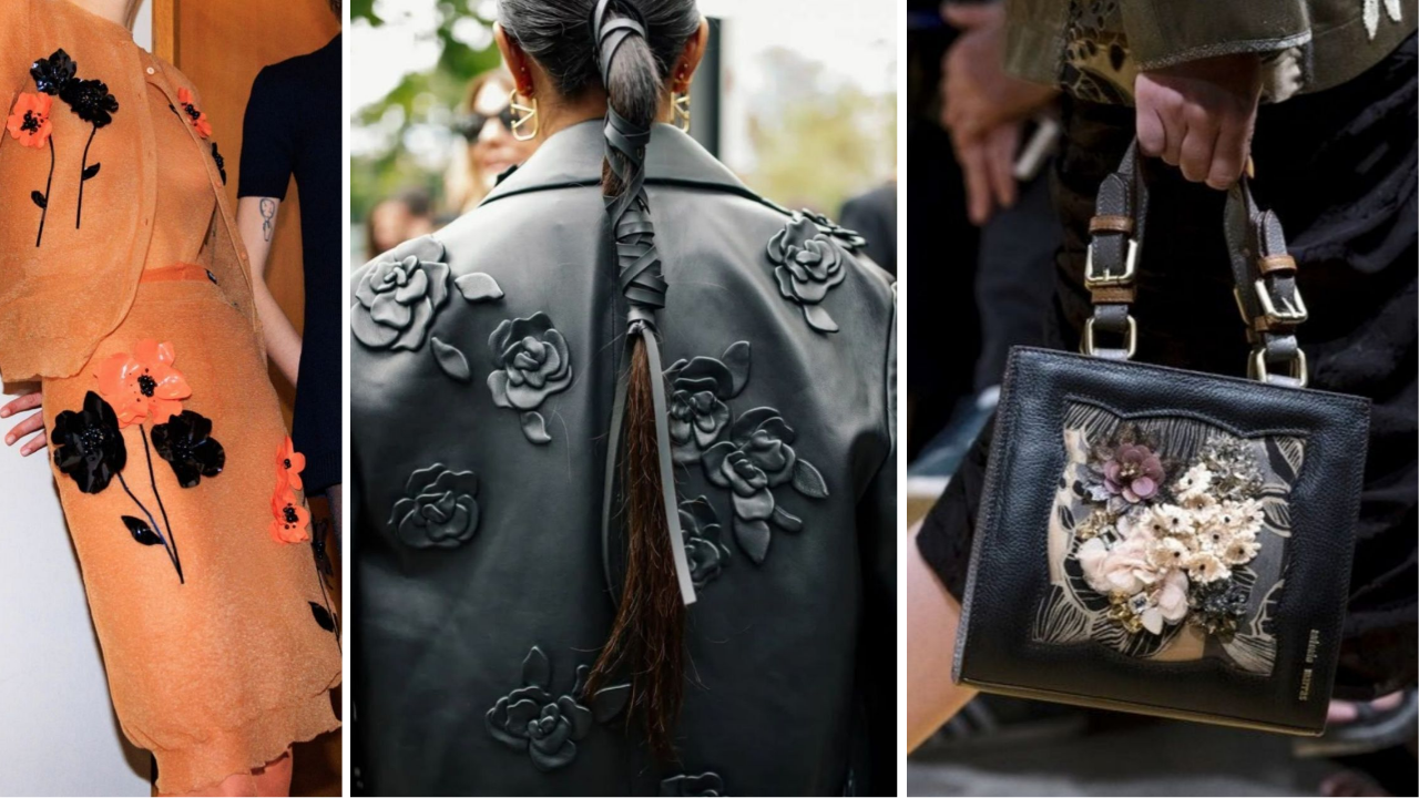 Кутюрная вышивка по коже - примеры