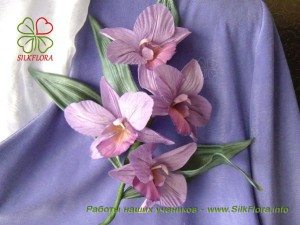 фото орхидея из шелка