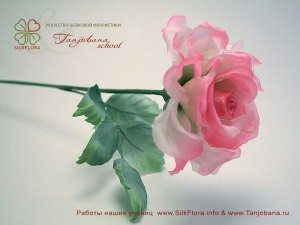 цветок из шелка Роза Анабель